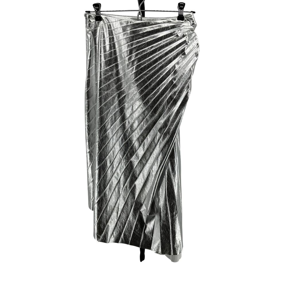 A.L.C. Pleated Silver Tori Skirt Size 2 NWT - Picture 3 of 5